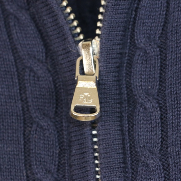 Lauren Ralph Lauren Active Womens Blue Large ZipUp - Picture 3 of 5